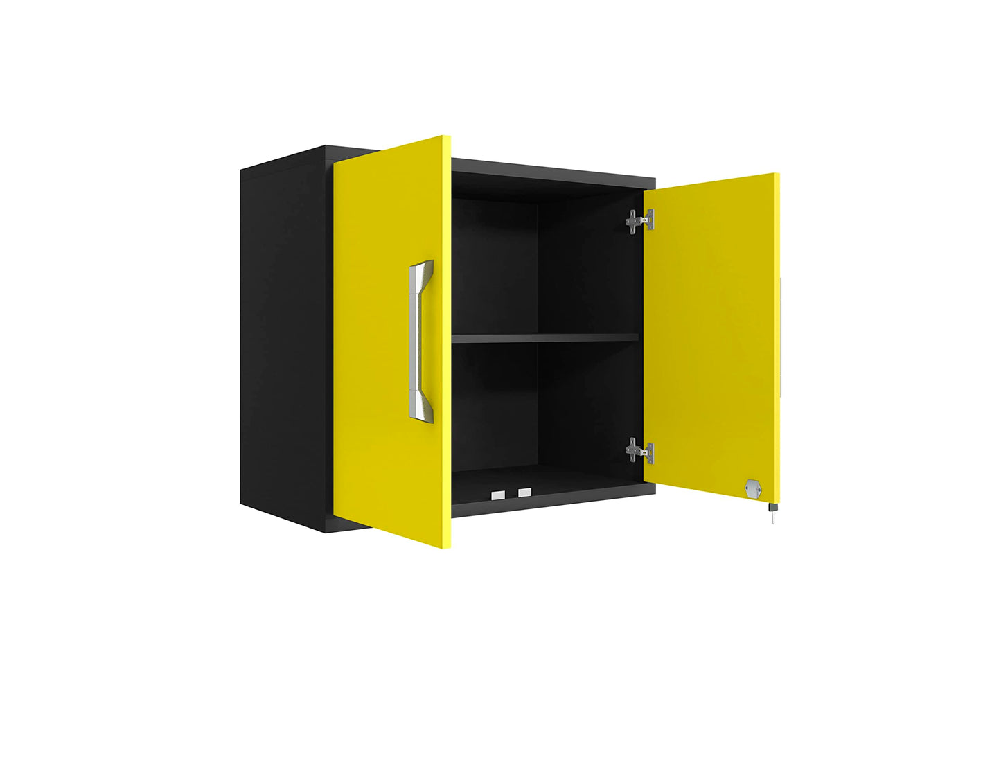 Manhattan Comfort Eiffel Garage Cabinets and Storage System, 2 Piece Set, Yellow