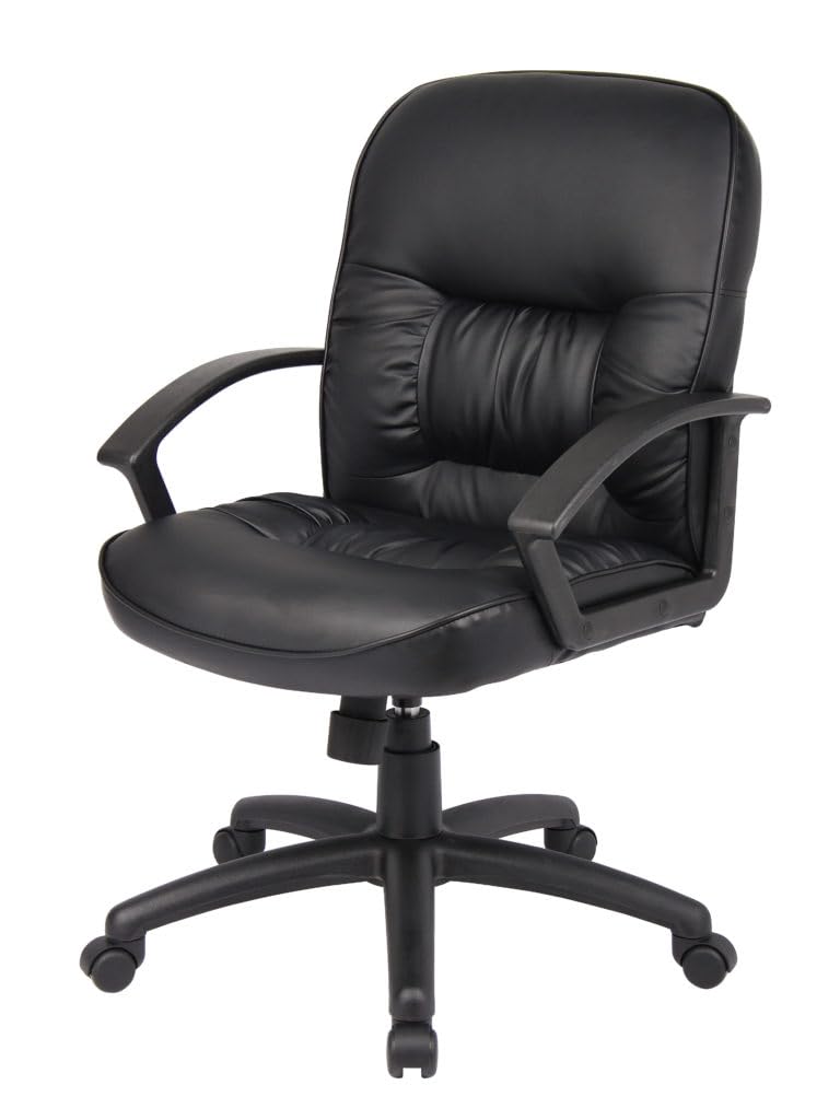 BOSS Office Products Chairs Executive Seating, 28.5 inches x 27 inches x 38.5 inches, Black