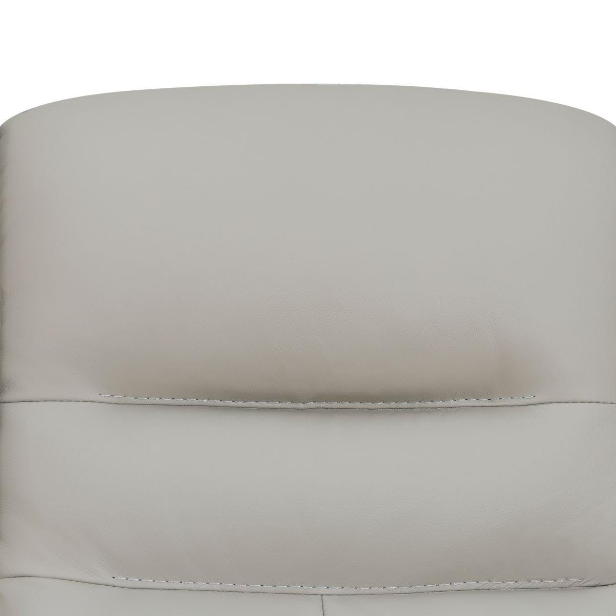 Electric Power Reclining Arm-Chair, Electric Genuine Breathing Leather Recliner Chair, Comfy Wide Lazy Top Grain Leather Chair with USB Port for Living Room (Grey, Single Chair)