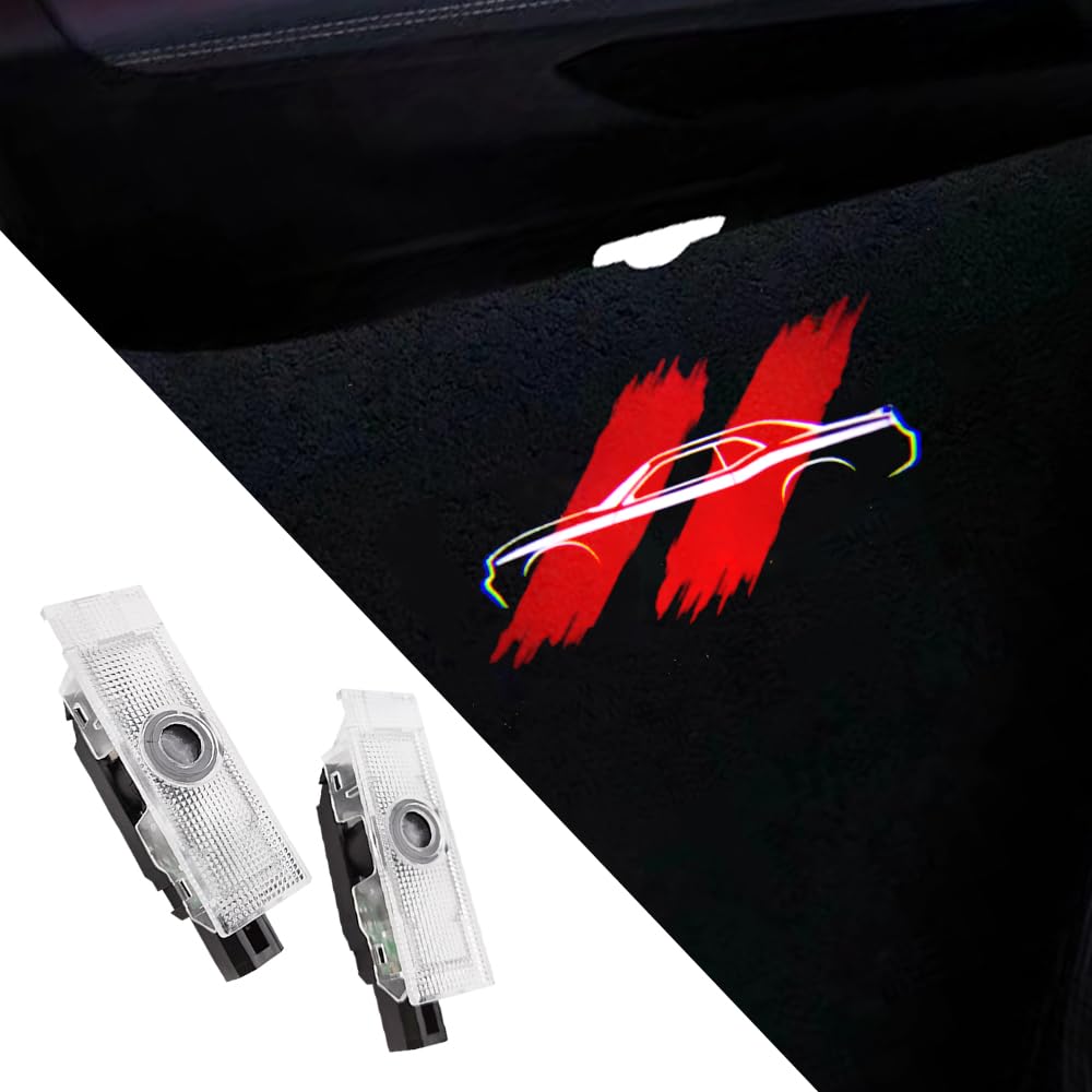 BuJinZeTui 2PCS LED Door Lights Logo for Challenger 2015-Present, Ghost Shadow Projection Light, Color 01