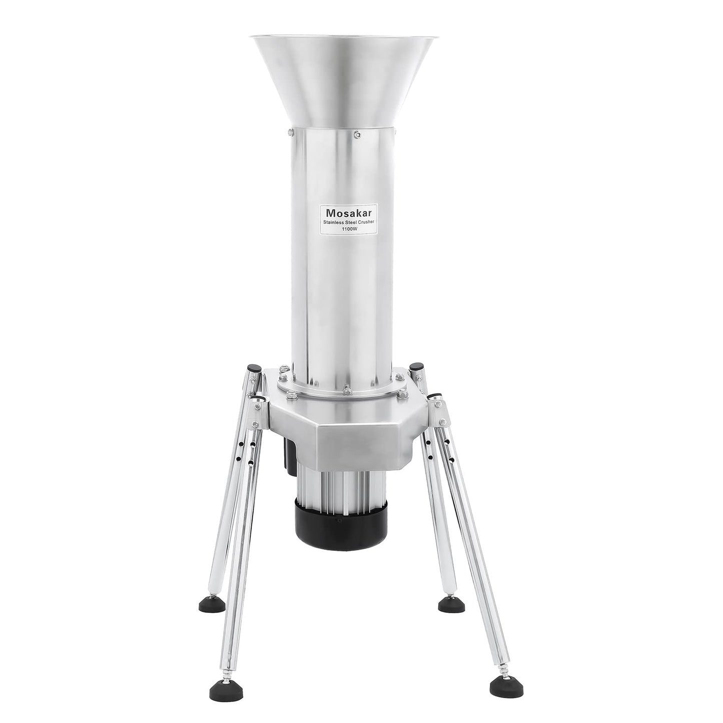 1100W Mosakar Fruit Apple Crusher. Whole Apple Pear Potato Grinder - Make Fine Pulp. Stainless Steel Fruit Scratter Pulper for Wine Juice Cider Press
