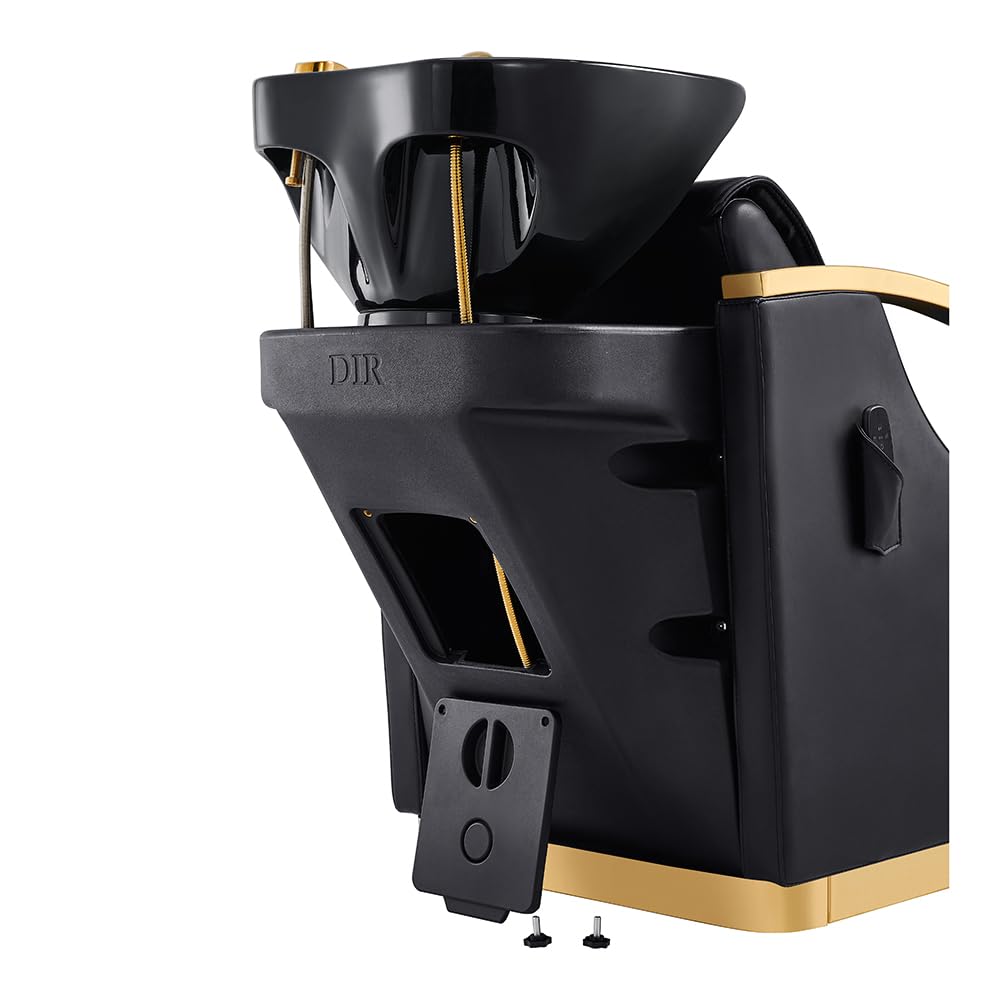 Dir Massage Shampoo Backwash Station Full Electrical Beauty Salon Shampoo Backwash Unit w/Gold Accents Bella V