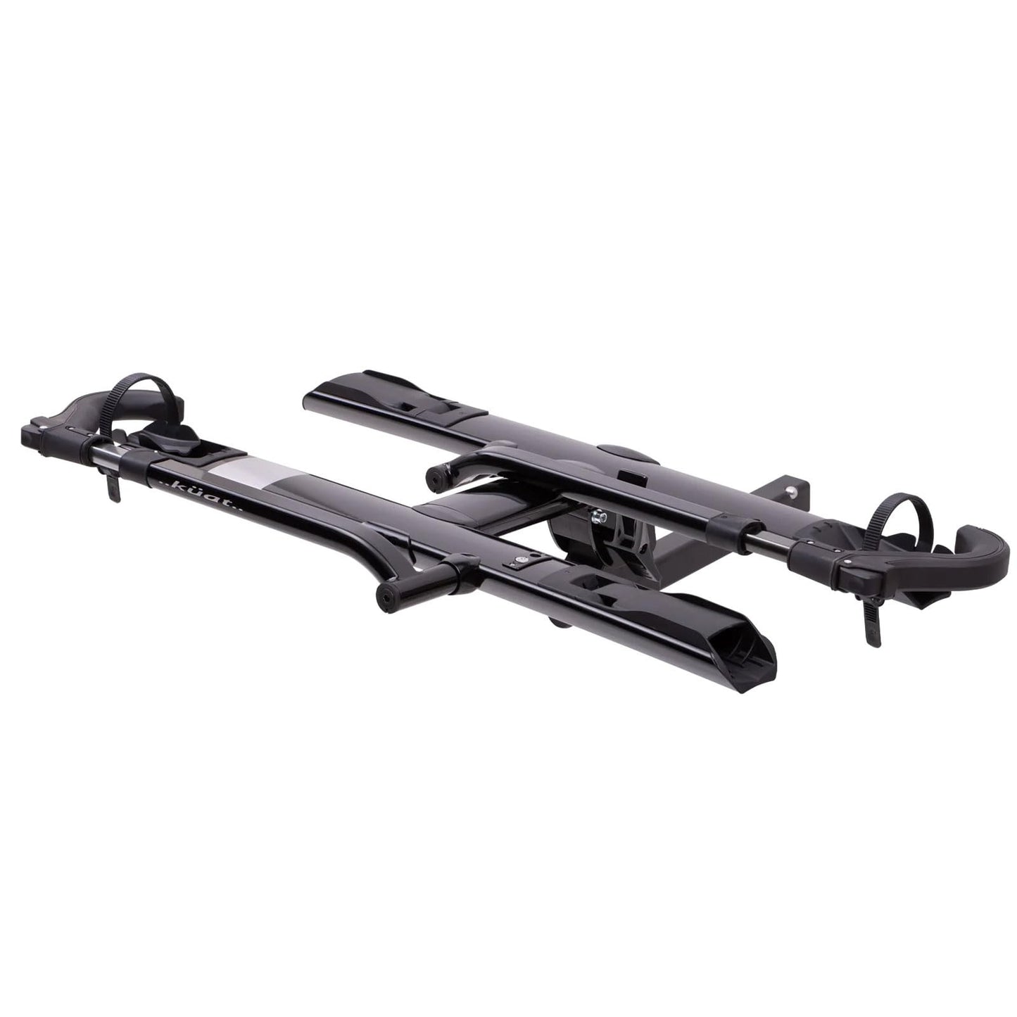 KUAT Sherpa 2.0 Durable Lightweight Aluminum Compact 2 Bike Transporting Hitch Rack with Cable Lock & Foldable Tire Cradles | Capacity - 40 Lbs per Tray, Black Metallic & Gray Anodize, 2"
