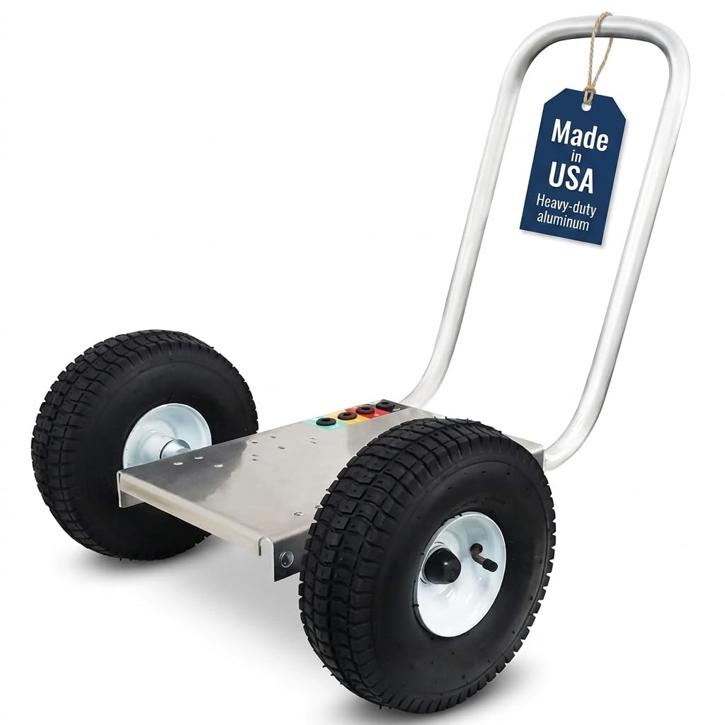 Ultimate Washer Professional Pressure Washer Cart Frame with Wheels and Push Handle (10 x 15, Silver)