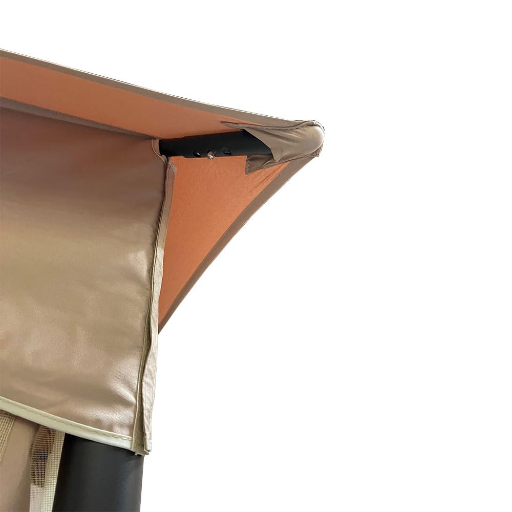 Garden Winds Replacement Canopy Top Cover Compatible with The A101012201 Zanker Gazebo - Riplock 350 - Slate Gray