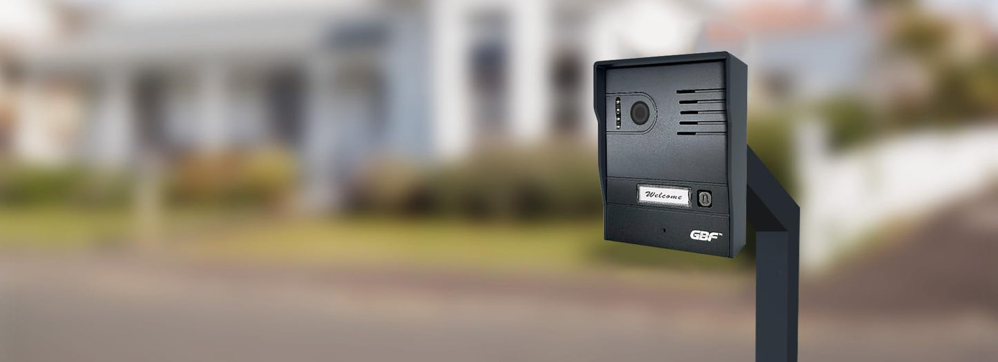 GBF Smart Video Doorbell/Door Phone Intercom System PL963MBL-POE, Weatherproof- HD 1080P Video, Wide Angle, Motion Detection, Local or Cloud Storage., RJ45 Hardwired or WiFi Bridge Connection