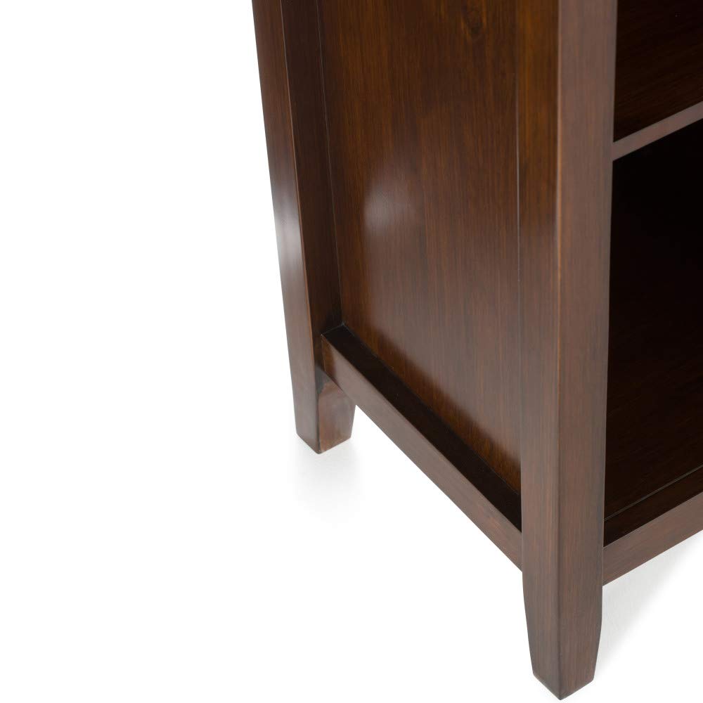 SIMPLIHOME Artisan Bookcase - 48 inch Tall 12-Cube Solid Wood Cube Organizer in Russet Brown, Transitional Storage Bookcase for Living Room, Study Room or Office with Fixed Shelves and Tapered Legs