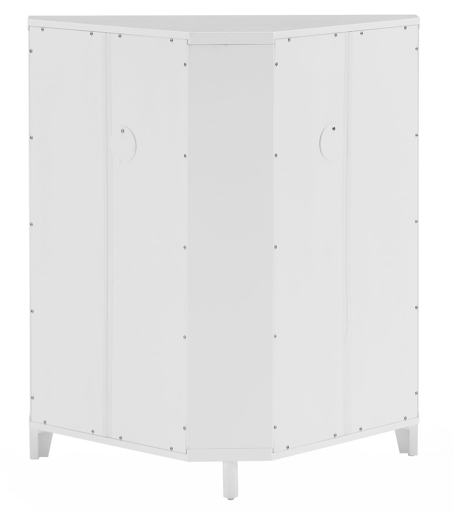 Crosley Furniture Roarke Stackable Corner Pantry Storage Cabinet with Shelves, Kitchen, Dining, Laundry, White