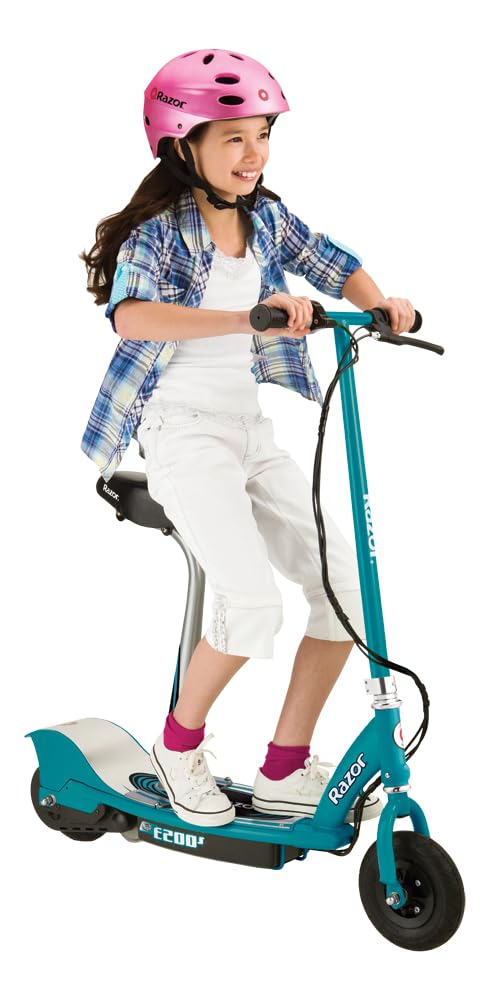 Razor E200S Electric Scooter - 8" Air-filled Tires, 200-Watt Motor, Up to 12 mph and 40 min of Ride Time, Teal