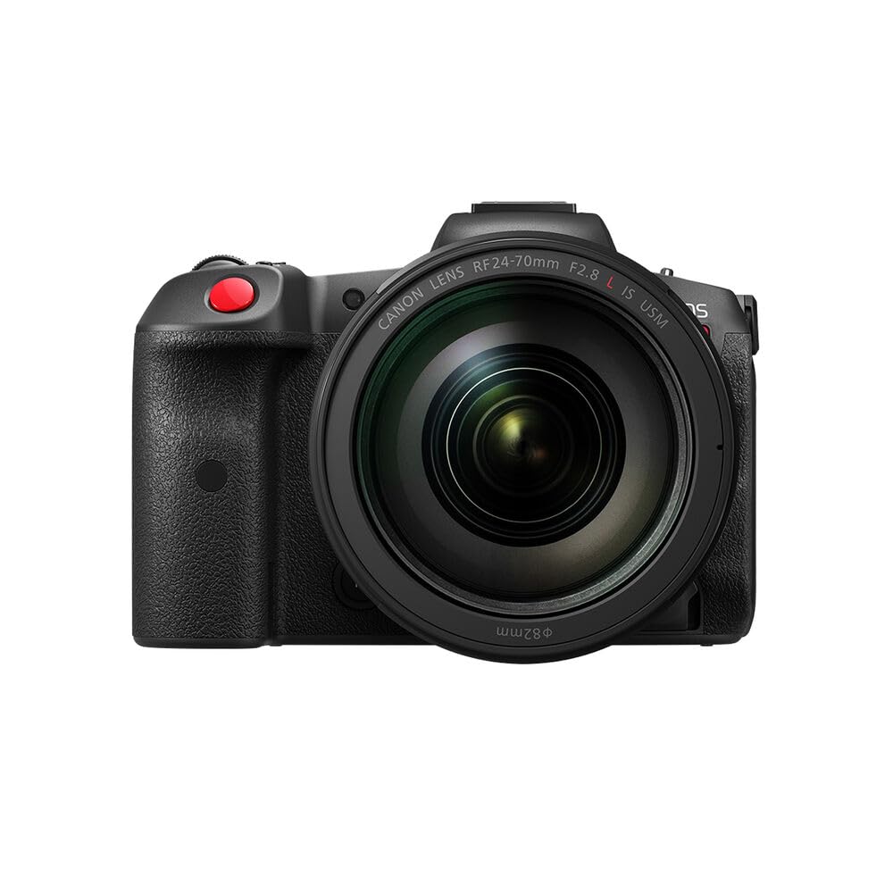 Canon EOS R5 C Mirrorless Cinema Camera Kit with RF 24-70mm f/2.8 Lens | 45MP Full-Frame, 8K RAW Video, Dual Pixel AF, Hybrid Photo & Cinema (5077C024) + 64GB Memory Card + Canon Shoulder Bag