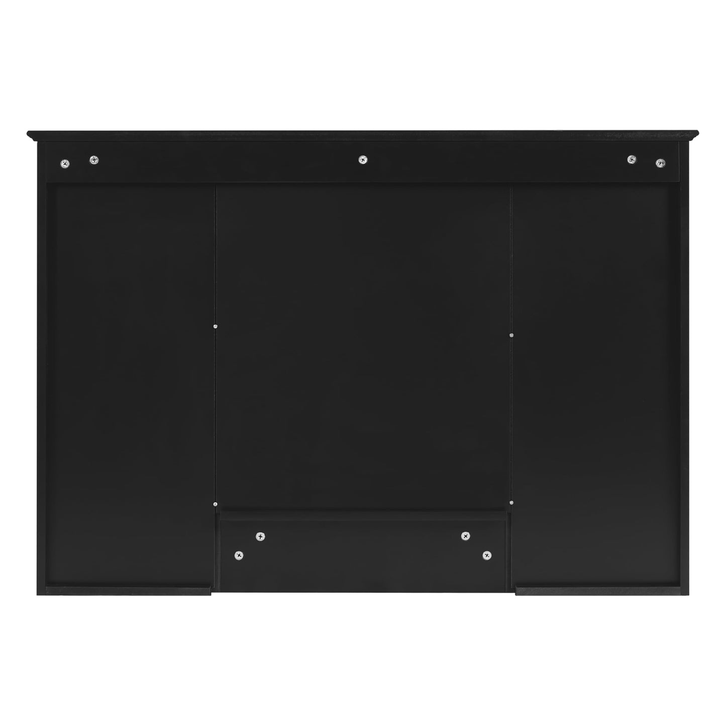 Merax 3-in-1 Bathroom Mirror Cabinet, 42 inch Wall Mounted Medicine Cabinet with Adjustable Shelf & Soft Close Door, High-Define Mirror with Storage for Bathroom Vanity,Black