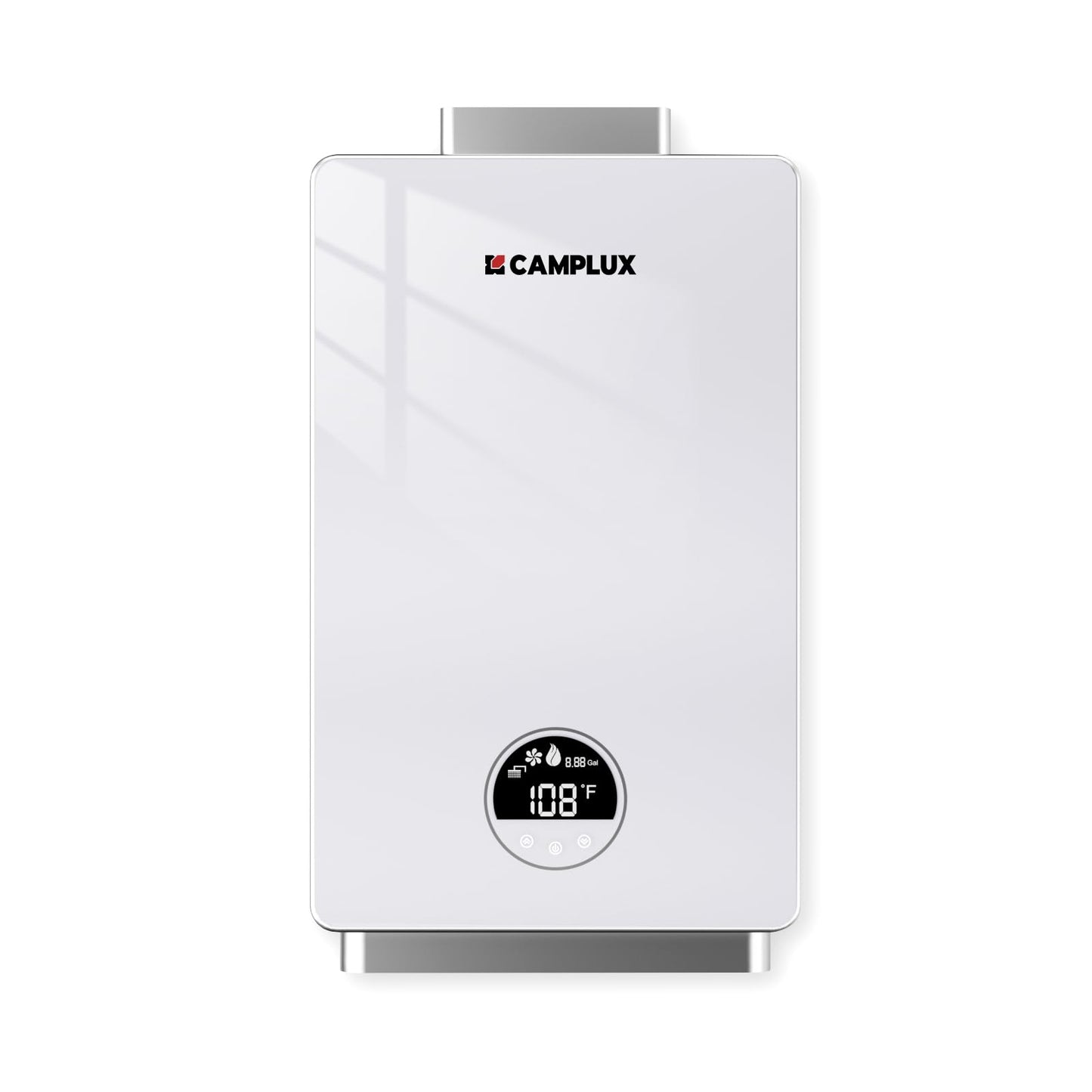 CAMPLUX Tankless Natural Gas Water Heater, 3.18 GPM On Demand Instant Water Heater, 82,000 BTU, White