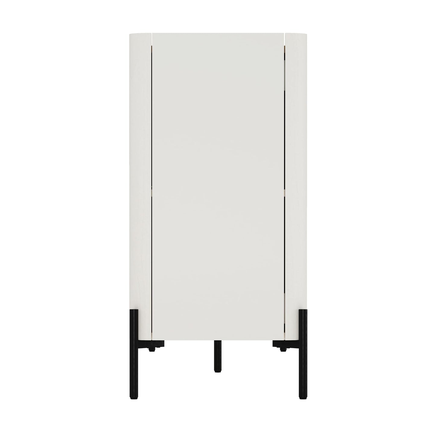 Manhattan Comfort Abbey 67" Sideboard Cabinet, Modern Console Table with Storage, Adjustable Shelves, Kitchen Buffet, Soft Close Doors, Handle-Free Design, Elevated Metal Legs, Maple and Off White