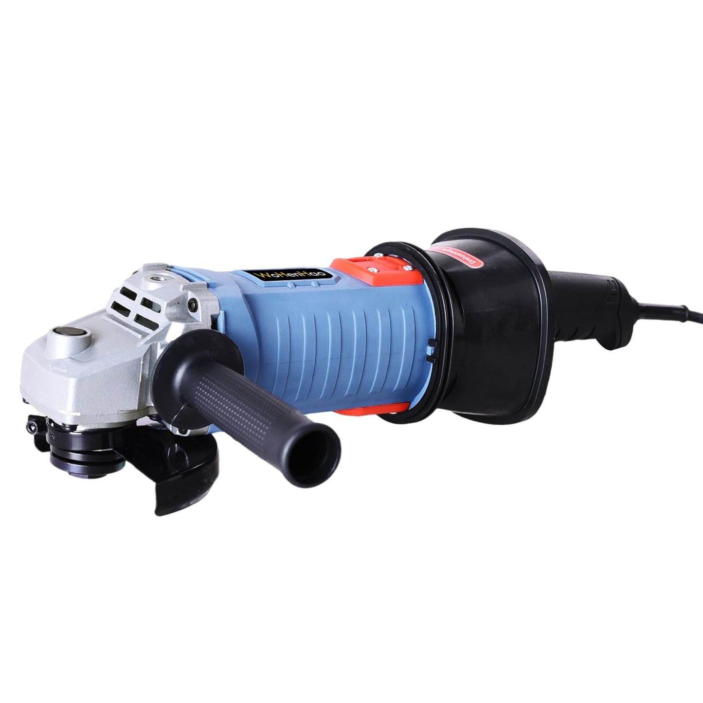 Wohenhao 5 Inch Concrete Planer 1500W with Dust Extraction Shroud and Diamond Cup Wheel, Floor Carpet Vinyl & Tile Adhesive Removal Machine (With x2 Grinding Wheel)
