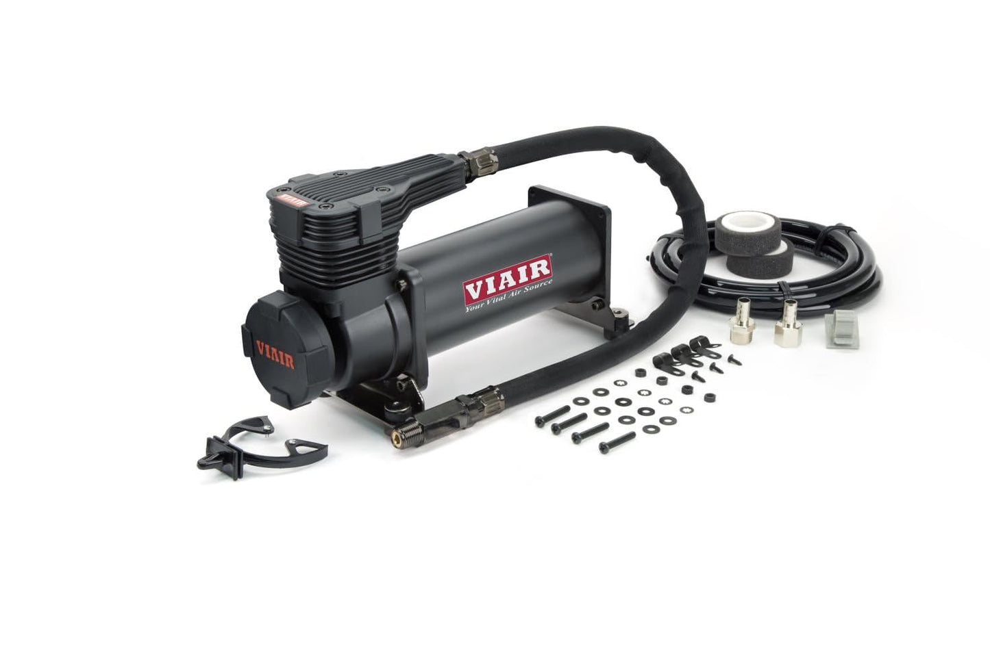 VIAIR 485C High Performance Compressor, Gen 2 | 12V Continuous Duty Cycle Compressor for Air Tanks, Bags & Air Horns | 200 PSI (Stealth Black)