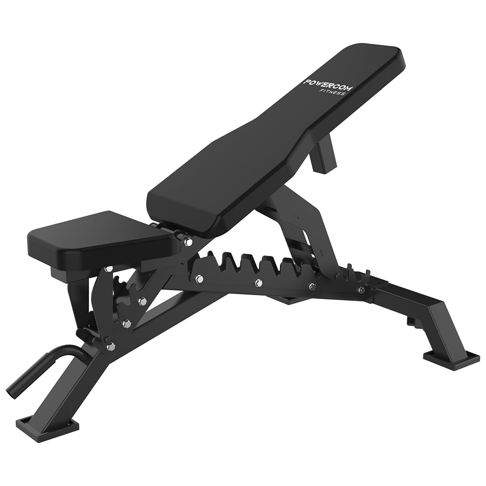 Strength Weight Bench 32 Adjustable Positions Training Benches - Heavy Duty Home Gym Equipment with 1300 LBS Weight Capacity Durable Steel Construction Incline Decline Bench for Full Body Workout (Black)