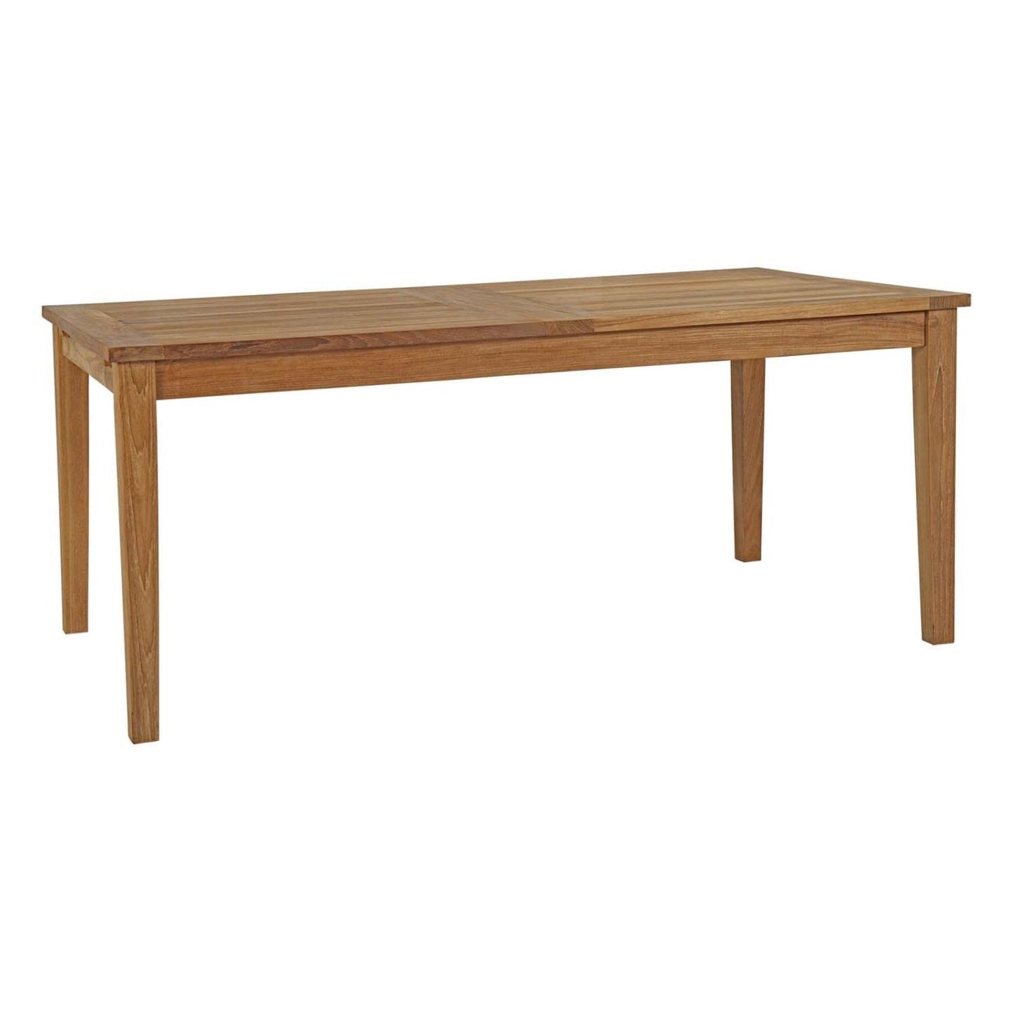 Modway Marina 9 Piece Outdoor Patio Teak Dining Set in Natural White