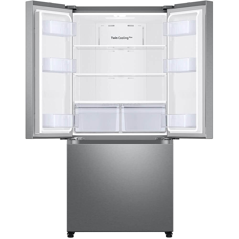 Samsung 17.5 cu. ft. Smart Counter Depth 3-Door French Door Refrigerator, Stainless Steel, RF18A5101SR/AA