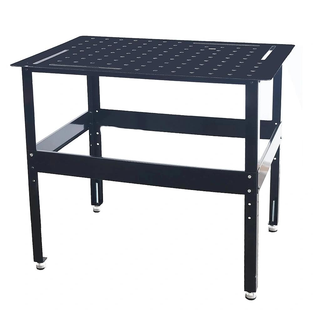 Metrixpio Adjudtable Welding Table Heavy Duty Mobile Steel Workbench with Wheels, 2000 Lbs Load Capacity Work Station Universal Workbench for Metalworking, Cutting Grinding Welding Projects