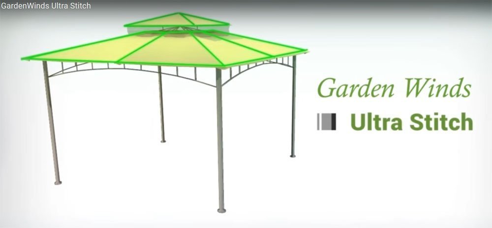 Garden Winds Replacement Canopy for the Pinehurst Dome Gazebo - Riplock 350 - Green
