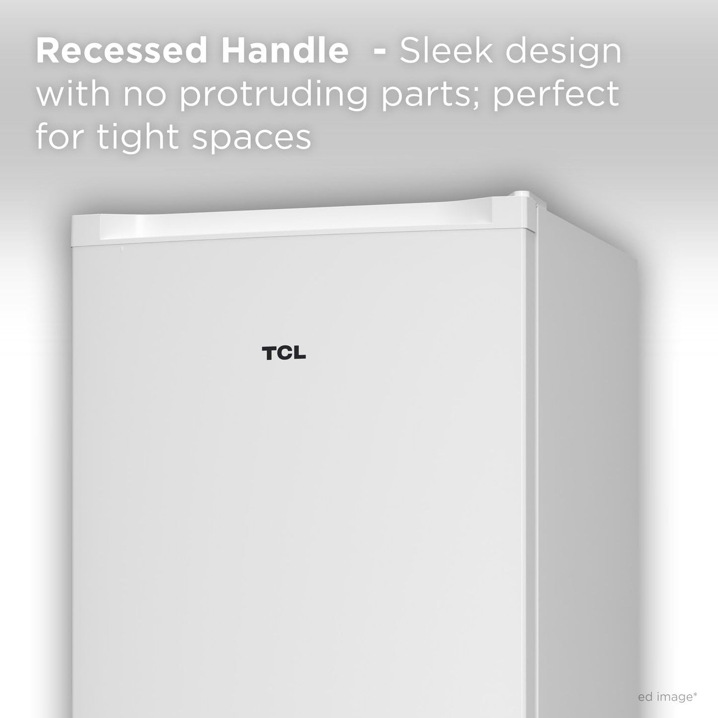TCL 5.6 Cu Ft Upright Freezer, Slim Compact Low Temperature Energy Efficient Standing Freezer for Meat & Ice Cream, Fits in Dorm, Apartment, Garage, Kitchen, Small Spaces