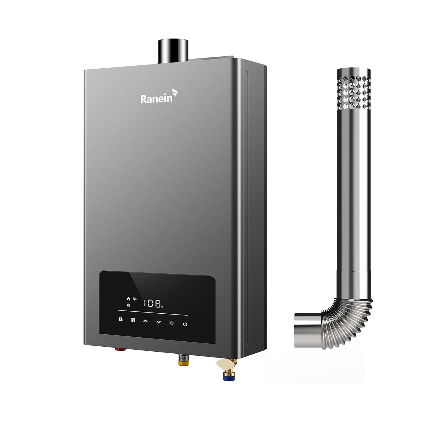 Ranein Propane Gas Tankless Water Heater, Indoor Max 3.6 GPM, 80,000 BTU Instant Hot Water Heater