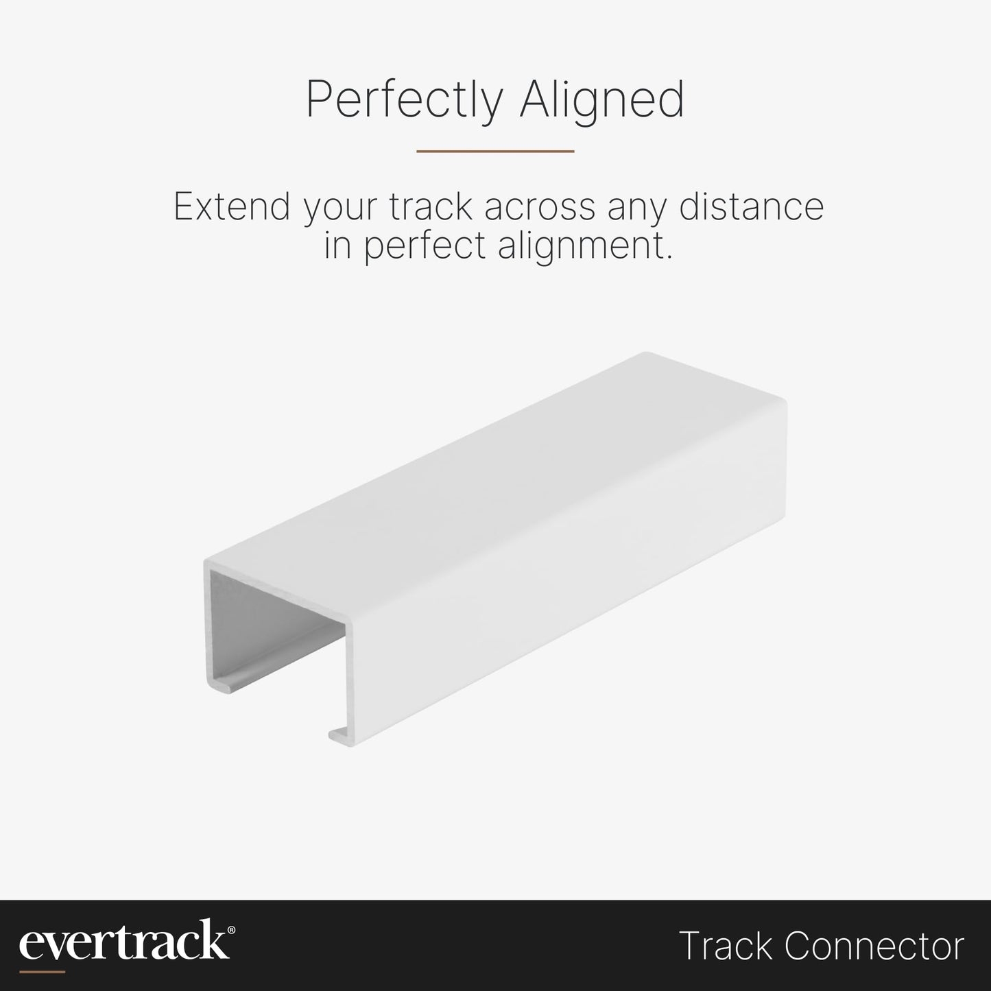 EverTrack Curtain Track - Ceiling Mounted Curtain Rail for Curtains, Drapes, and Room Dividers - USA Made - Large+ (24 Feet), Pure White