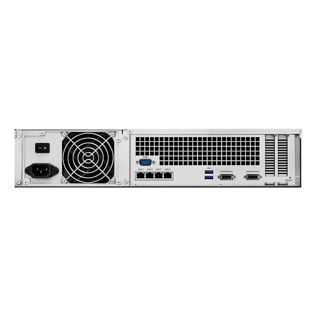 Synology RackStation RS3618xs NAS Server with Xeon 2.4GHz CPU, 64GB Memory, 120TB HDD Storage, 4 x 1GbE LAN Ports, DSM Operating System Bundle with Rail kit