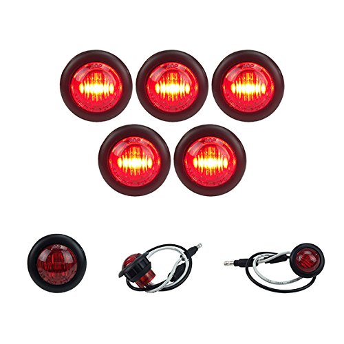 LONG HAUL LED Clearance Marker Light, 5 3/4in, Acrylic, Black Trim, 5 Pack