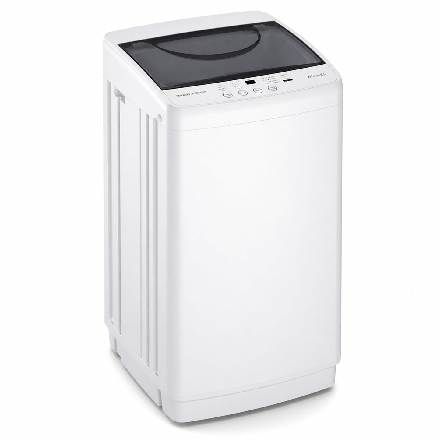 DUMOS 7.7 lbs Compact Washer, 1.06 cu. ft. Full-Automatic Laundry Machine with 10 Wash Programs, Delay Start & Stainless Steel Tub, Portable Washing Machine for Home Dorm Apartment, White