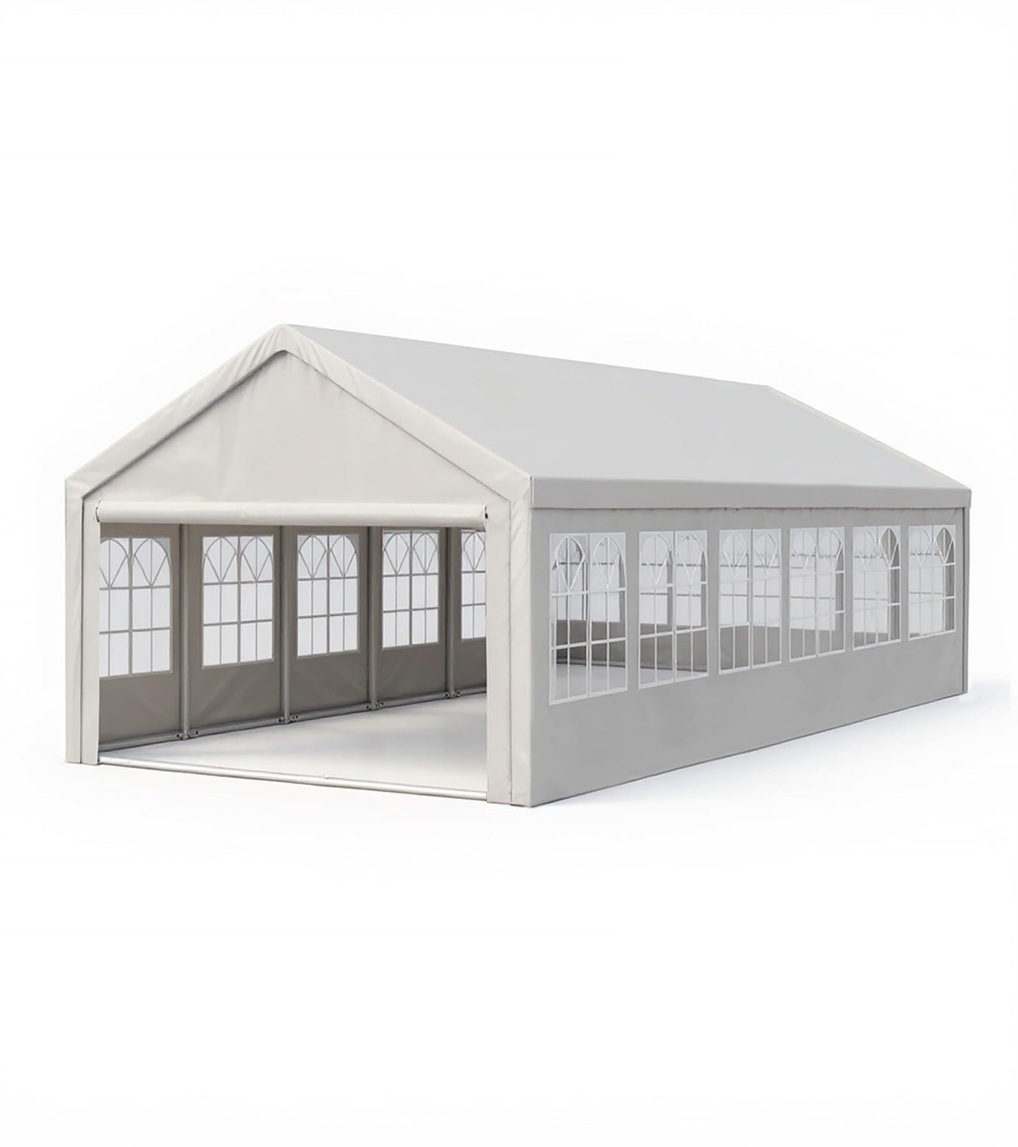 YOPTO 20x40 FT Party Tent,Outdoor Tents for Parties,Carport Car Canopy with 4 Storage Bags & Removable Sidewalls,Gazebo w/ 4 Ground Tubes,Commercial Tents for Wedding BBQ,White