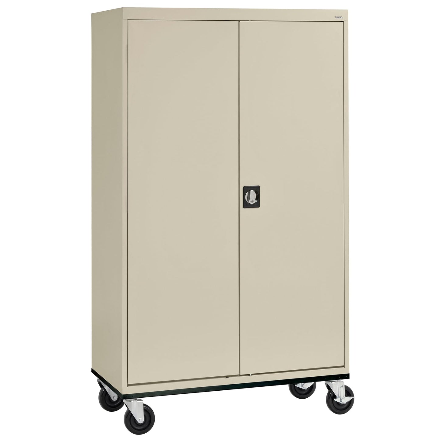 Sandusky Lee TA4R462472-07 Transport Series Mobile Storage Cabinet with Wheels, Adjustable Shelves, 230lb Capacity, 24" Depth x 46" Width x 78" Height, Putty
