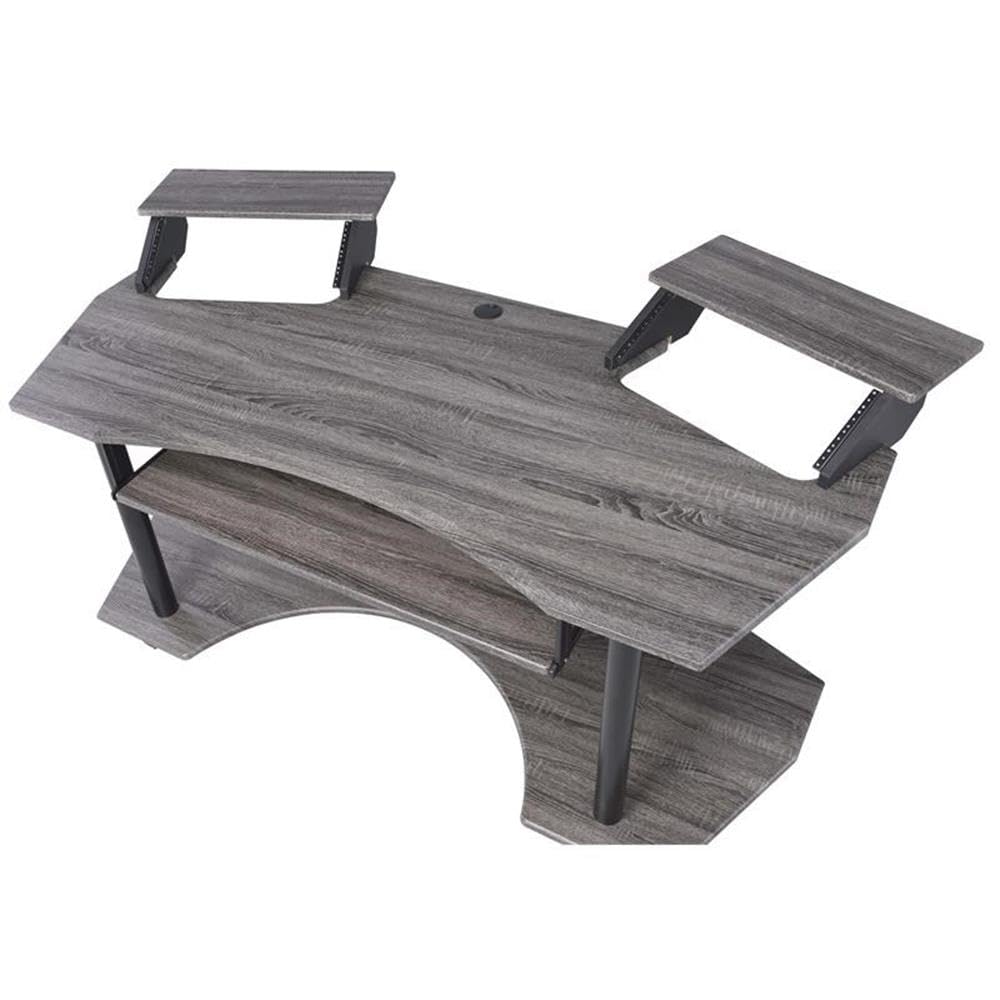 Acme Eleazar Wooden Music Recording Studio Desk in Black Oak