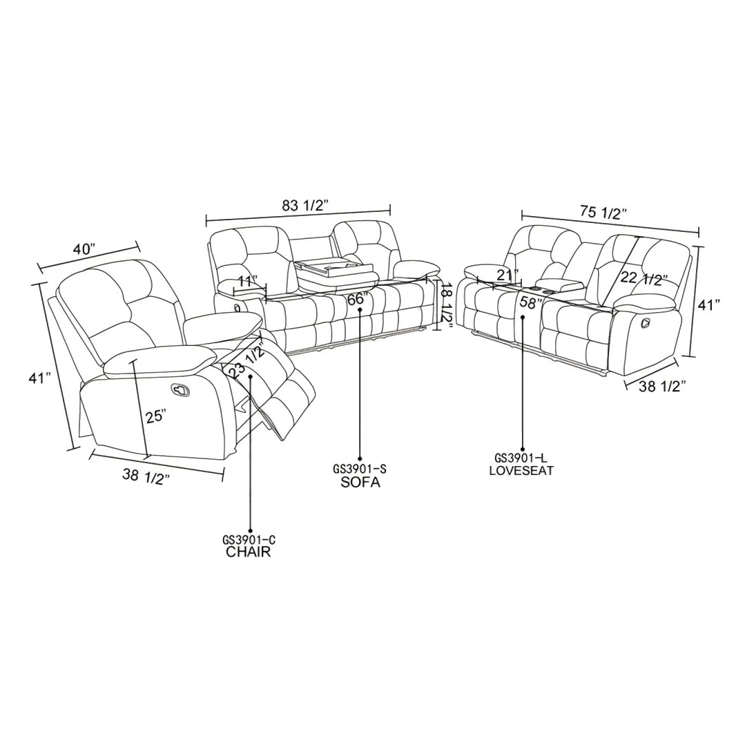 Manual Breathing Leather Reclining Sofa, Comfortable Wide Lazy Leather Couch for Living Room (Brown, Three-Seater)