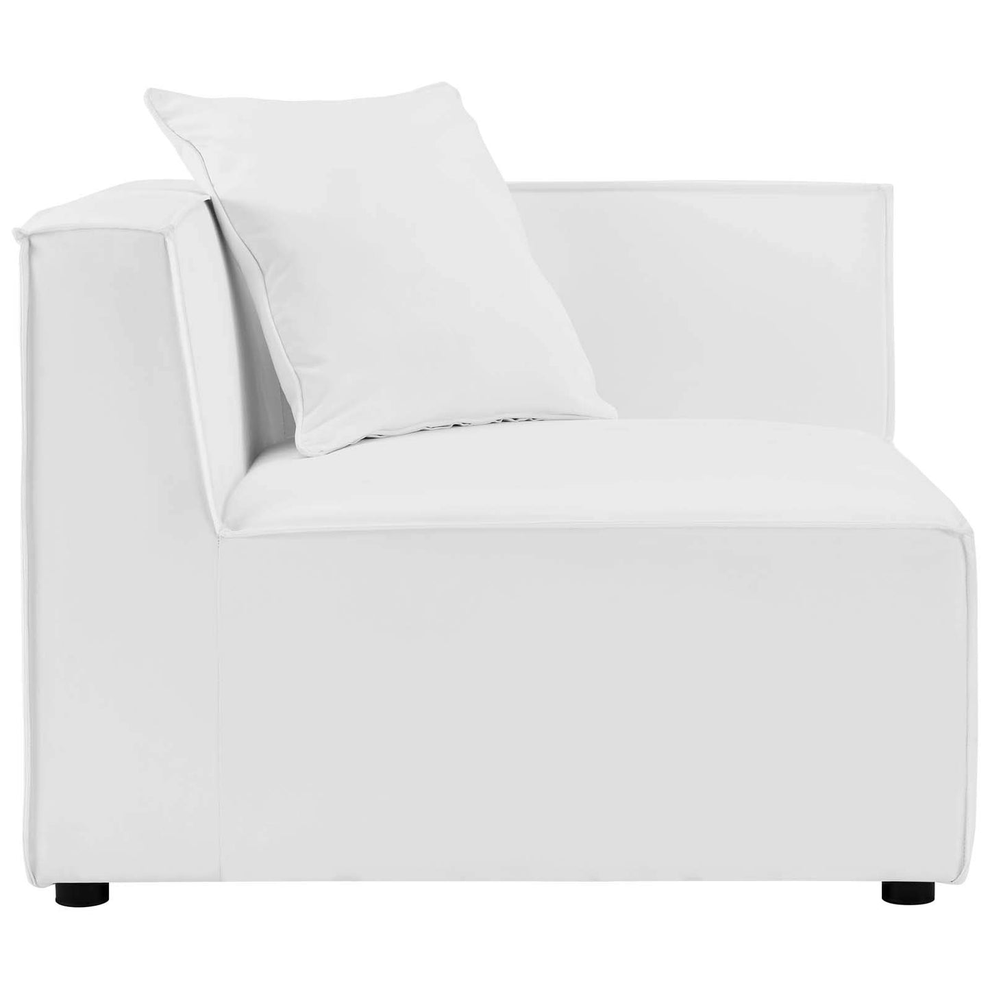 Modway EEI-4379-WHI Saybrook Patio Upholstered 3-Piece Sectional Sofa in White