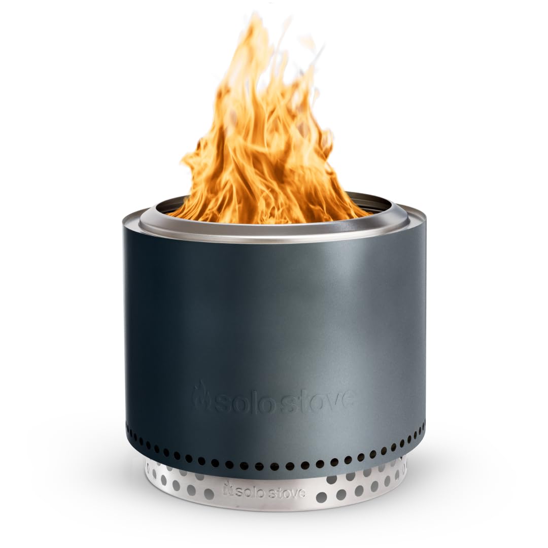 Solo Stove Bonfire with Stand | 19.5" Smokeless Fire Pit, Removable Ash Pan | Portable Stainless Steel Wood Burning Outdoor Fireplace, Ideal for 4–6 People, 21.75 lbs, Gunmetal