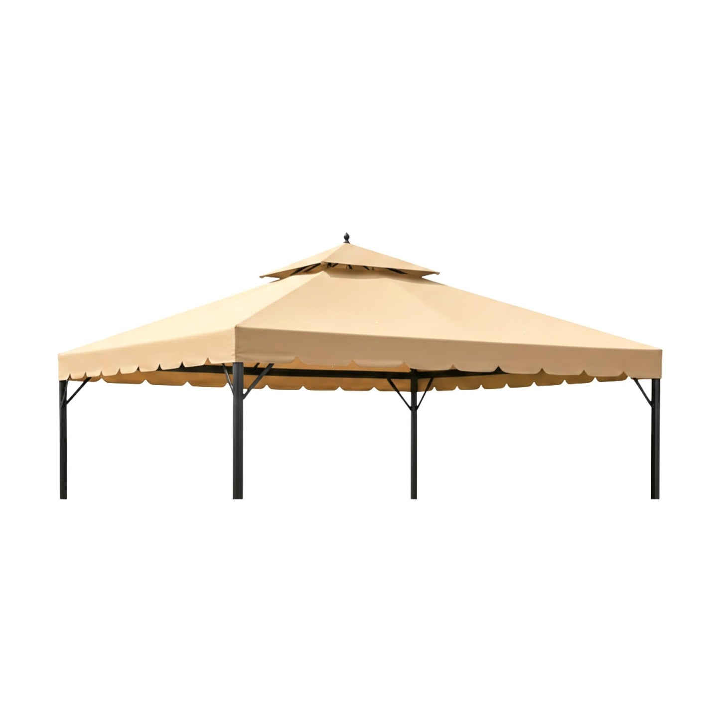 Garden Winds Reinforced Replacement Canopy Top Cover Compatible with The HWG-025W Erommy 10’ x 12’ Gazebo - Classic Sand, Riplock 350