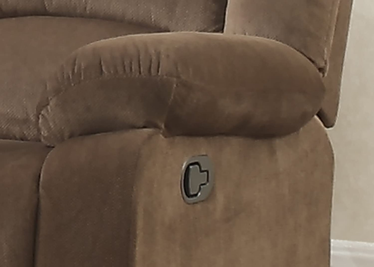 AC Pacific Bill Collection Contemporary 3Piece Living Room Upholstery Sofa Set with 5 Recliners, Sofa, Loveseat & Reclining Chair, Brown