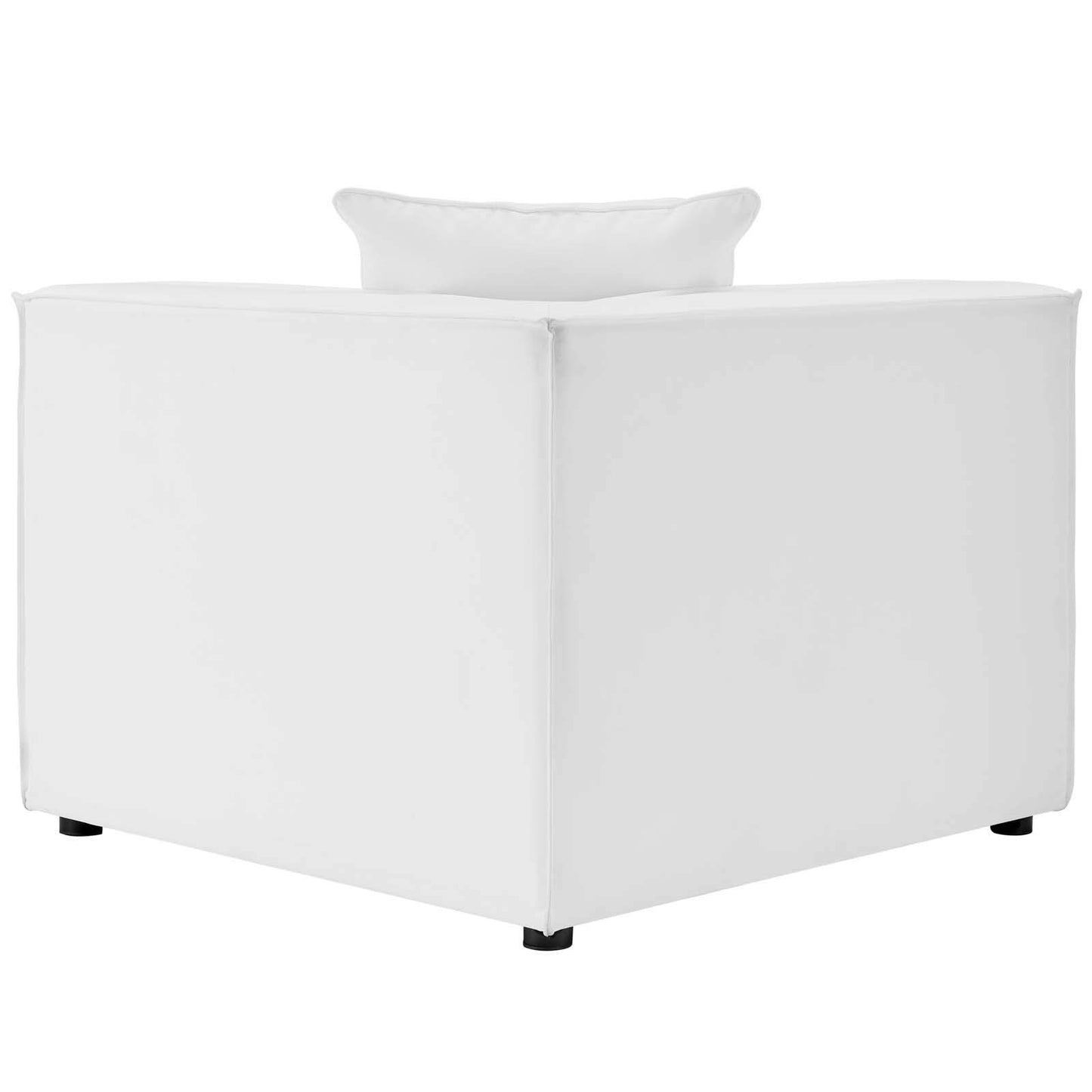 Modway EEI-4379-WHI Saybrook Patio Upholstered 3-Piece Sectional Sofa in White