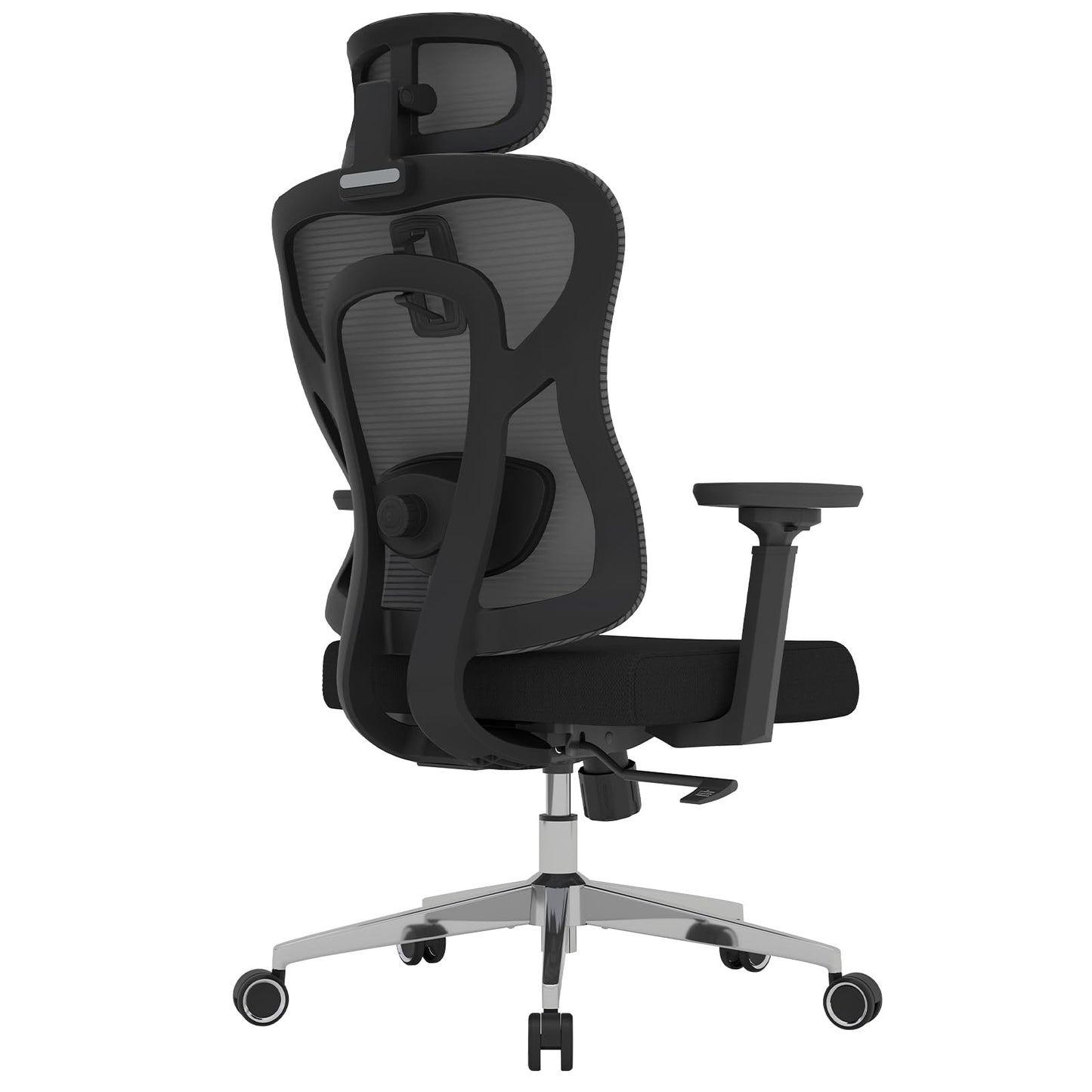 Logicfox Ergonomic Office Chair for Long Hours with Adaptive Thoracic Support – 3D Lumbar System, Adjustable Headrest & Armrests, 330 lbs Capacity