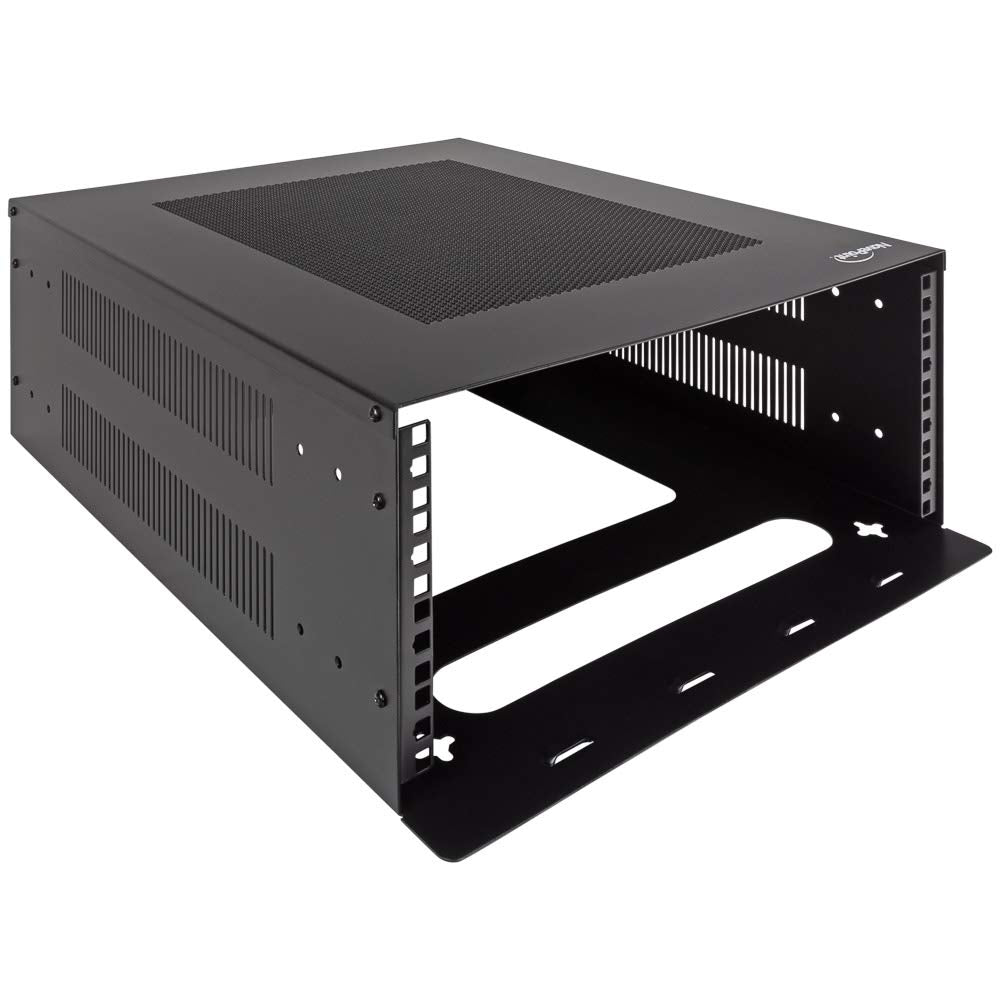 NavePoint 4U Server Rack, Vertical/Horizontal Wall Mountable Rack with Vented Enclosure for 19" IT Equipment, Cable Modems, Telecom, A/V