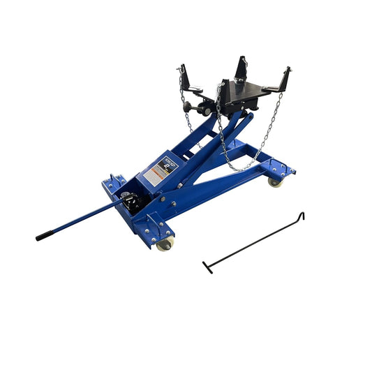 K Tool International XD63517 2 Ton Transmission Jack for Garages, Repair Shops and DIY, 4,000 lbs., 37.4" Height, Saddle Tilt +/-25 Degrees, Built-in by-Pass System, 16.14" x 20.87" Head, Blue