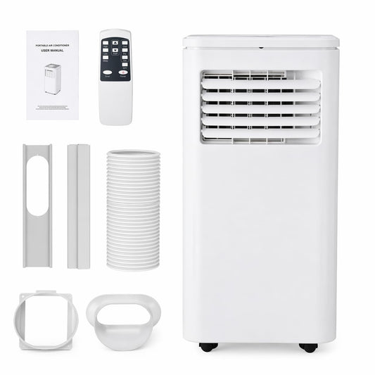 10,000 BTU Portable Air Conditioners - Cools 450 Sq. Ft., 4-in-1 Portable AC Unit with Cool, Fan, Dehumidifier, Sleep, 24H Timer, Remote & Installation Kit, for Bedroom, Office, Dorm