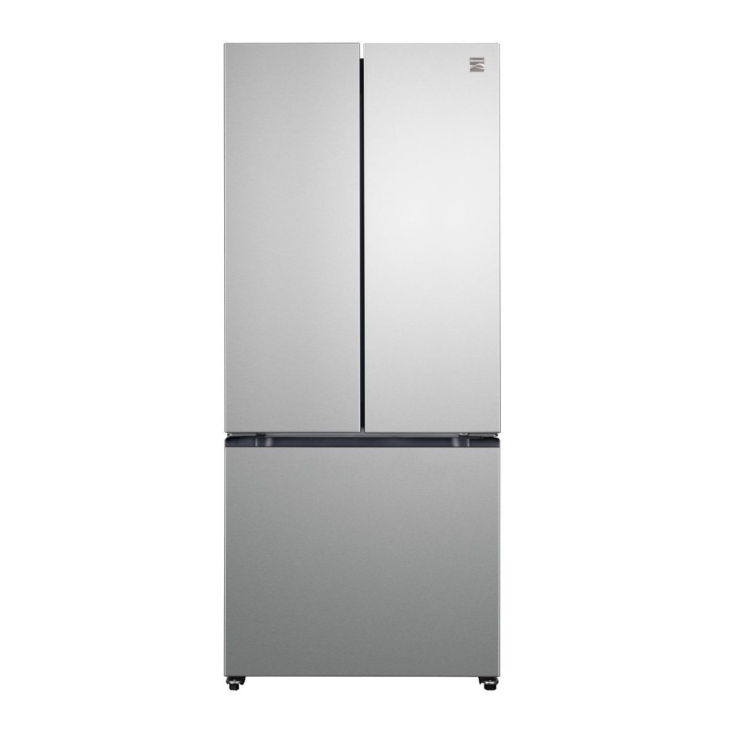 Kenmore 30 Inch Counter-Depth French Door Refrigerator/Freezer with Fingerprint-Resistant Stainless Steel, Adjustable Glass Shelves, Quiet and Energy Efficient Inverter Compressor, 17.5 cu. ft.