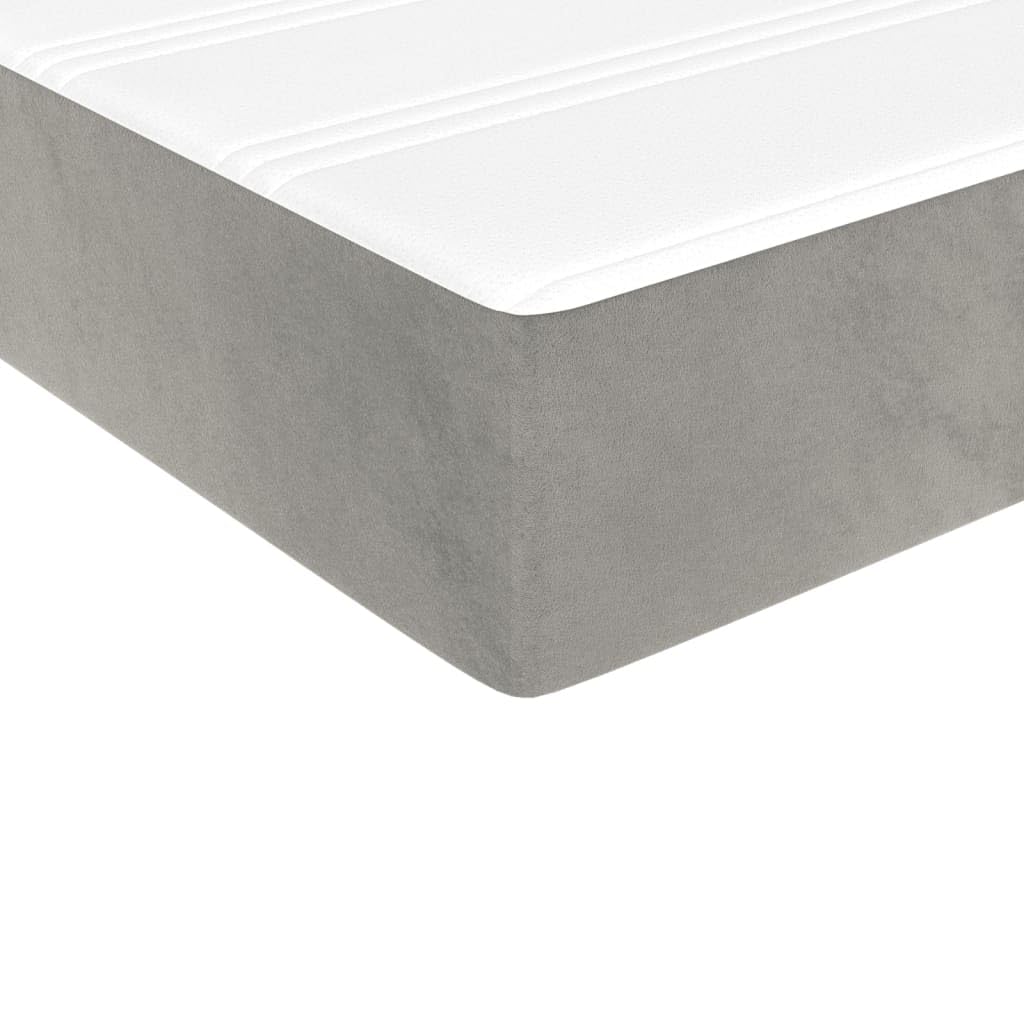 FUDUGEHMIOFWFJJ Split Queen Adjustable Bed,Bed Base,Bed Frame for Adjustable Base,Box Spring Bed with Mattress Light Gray 39.4"x79.9" Twin XL VelvetSuitable for Bedroom, Office, Balcony