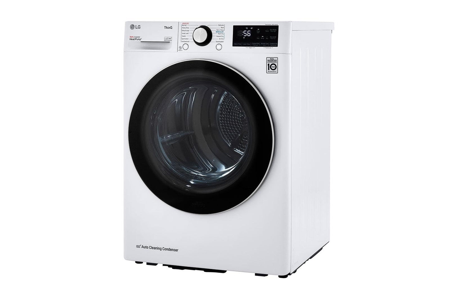 LG DLHC1455W 24 in. W 4.2 Cu. Ft. Ventless Stackable Compact Smart Electric Dryer in White with Dual Inverter HeatPump Technology