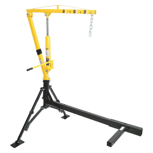 MaxxHaul 70238 Hydraulic Receiver Hitch Mounted Crane – 1000 lb. Capacity – Portable Swivel Pickup Truck Hoist with 360° Rotation and Adjustable Support Legs – Fits 2" Class III & IV Hitches