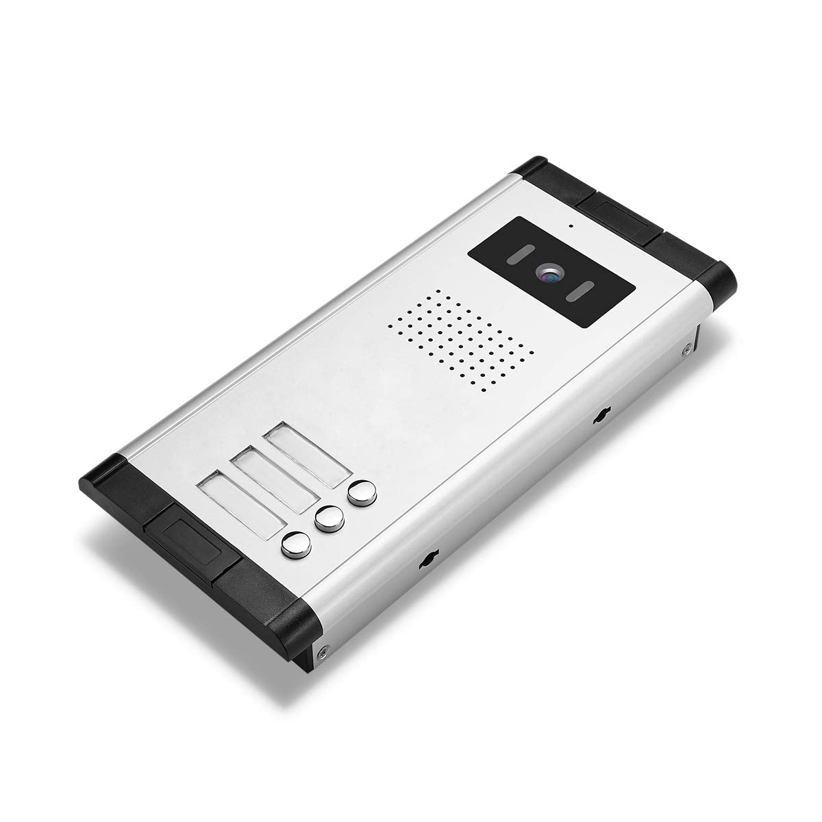 AMOCAM 3 Units Apartment Video Intercom System, 7 Inch Monitor Wired Video Doorbell Door Phone Kits, Indoor Outdoor IR Camera, Monitoring, Unlock, 2 Way Intercom for 3-Household Home Apartment