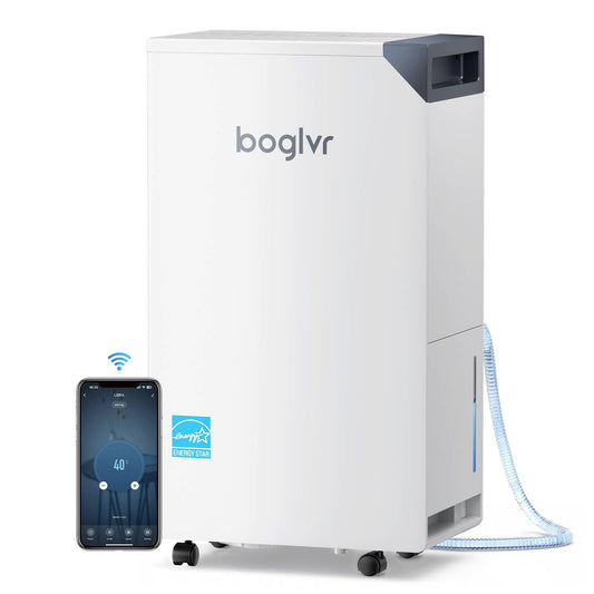 4500 Sq.Ft Most Efficient Energy Star, Max 80Pint/D (Standard 52Pint/D) Smart Compressor Dehumidifier with Drain Hose, WiFi/APP, Intelligent Humidistat, for Basement, Home, Bedroom, Bathroom(White)
