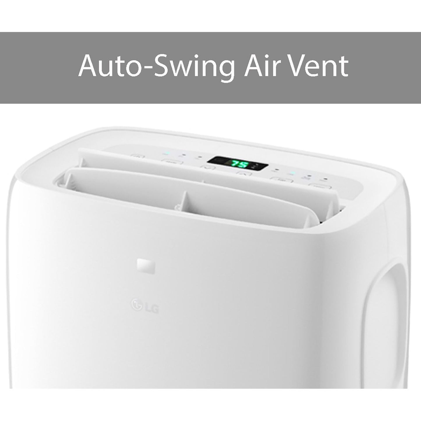 LG 7,000 BTU (DOE) 10,000 BTU (ASHRAE) Portable Air Conditioner, 115V, Cools 300 Sq.Ft. (12' x 25' Room Size), Quiet Operation, LCD Remote Control, and Window Installation Kit, White